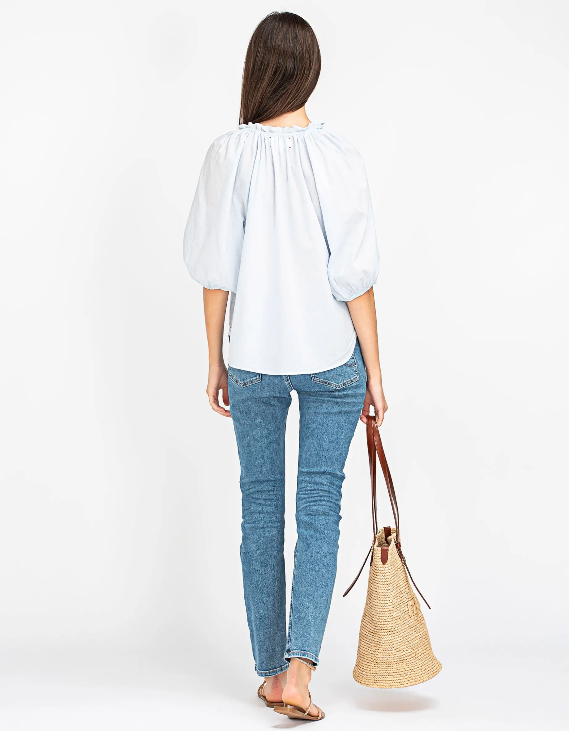 High-Rise Straight-Leg Jeans