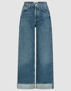 High-Rise Wide-Leg Jeans Dame