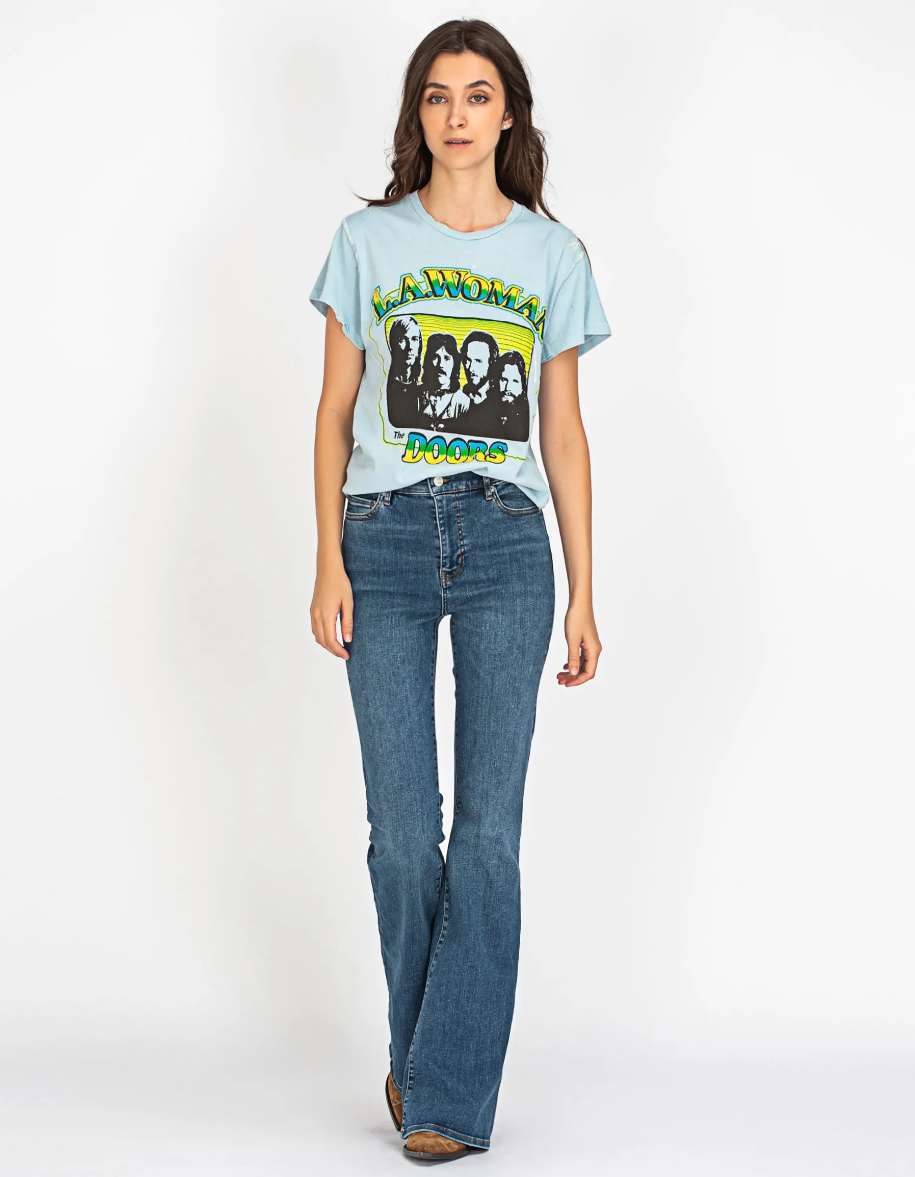 High-Waist Flare-Leg Jeans