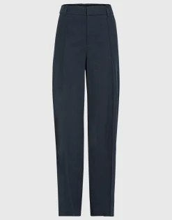 High-Waist Leinen-Mix Wide-Leg Hose
