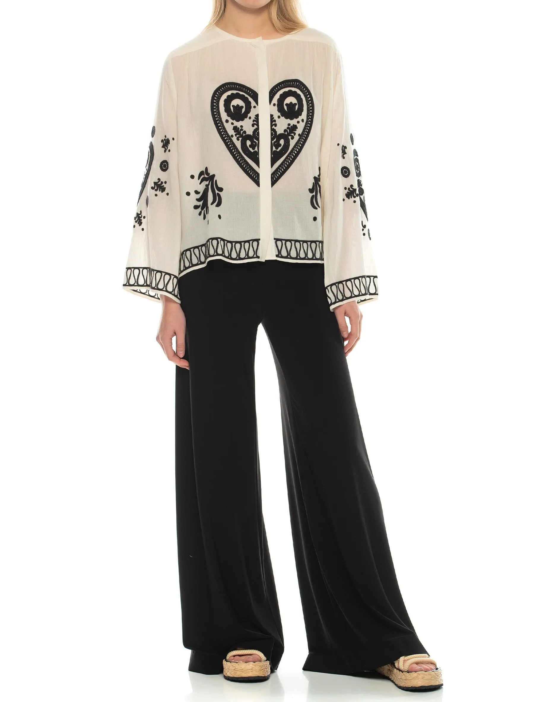High-Waist Wide-Leg Hose