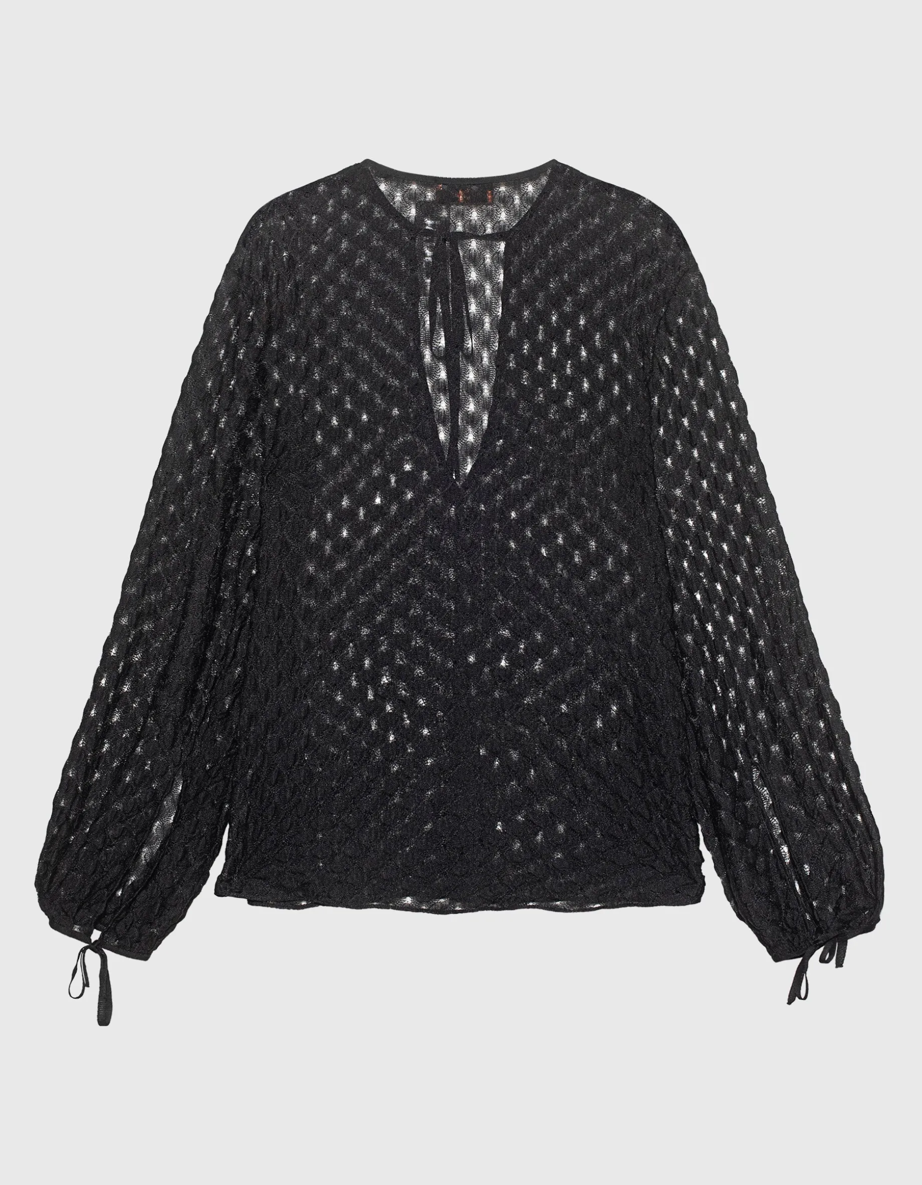 Häkelspitzen-Bluse mit Bindedetails
