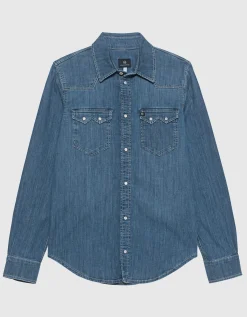 Jeanshemd im Western-Stil