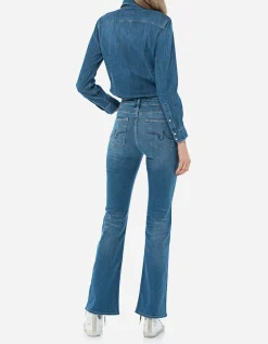 Jeanshemd im Western-Stil