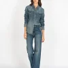 Jeanshemd Travis mit Druckknöpfen