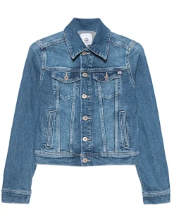 Jeansjacke im Washed-Out Look