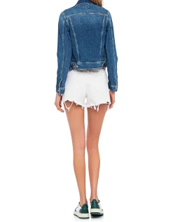 Jeansjacke im Washed-Out Look