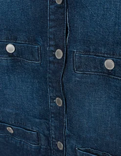 Jeansjacke mit Fransenkanten