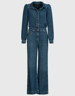 Jeans-Overall im Washed-Out Look