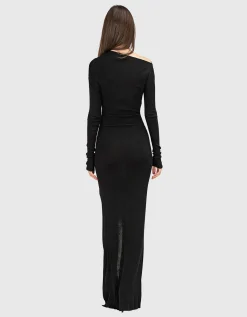 Jersey Maxi-Kleid Ciro mit Schlitz