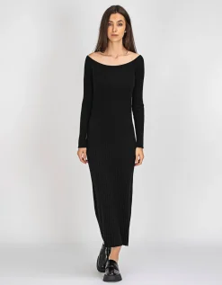 Kaschmir-Kleid mit U-Boot Ausschnitt