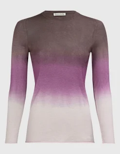 Kaschmir-Longsleeve in Batik-Optik