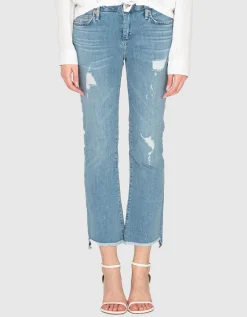 Kick-Flare Jeans Halle mit offenem Saum