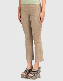 Kick-Flare Veloursleder-Hose Zaragozsa