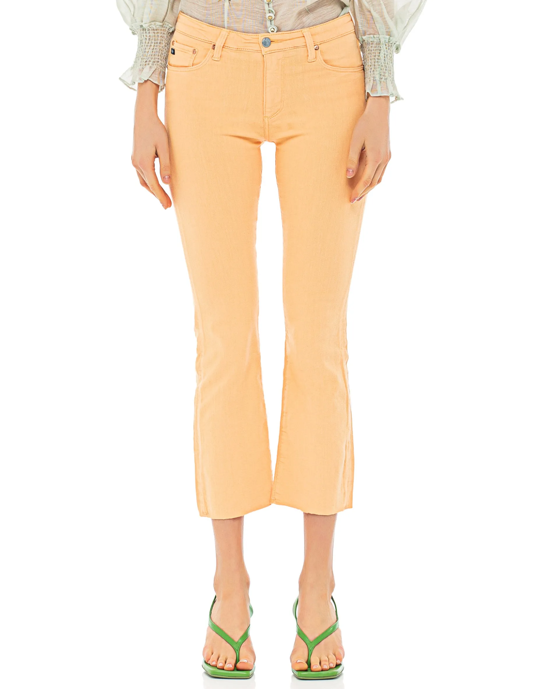 Kick-Flare-Jeans mit offenem Saum