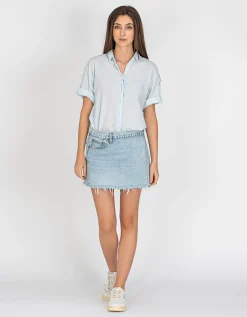 Kurzarm Oversize-Bluse