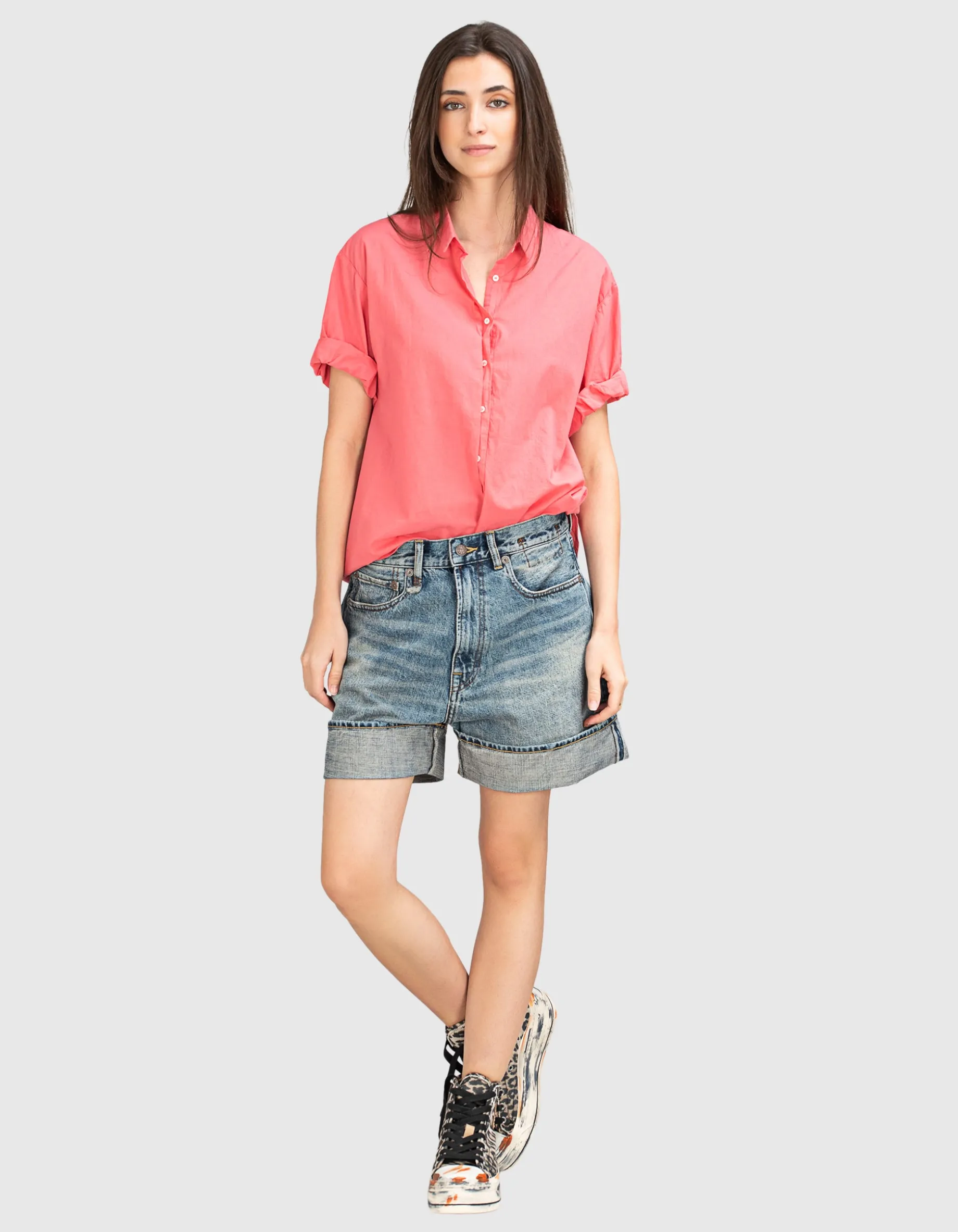 Kurzarm Oversize-Bluse Channing