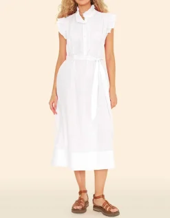 Kurzarm-Kleid April mit Bindegürtel