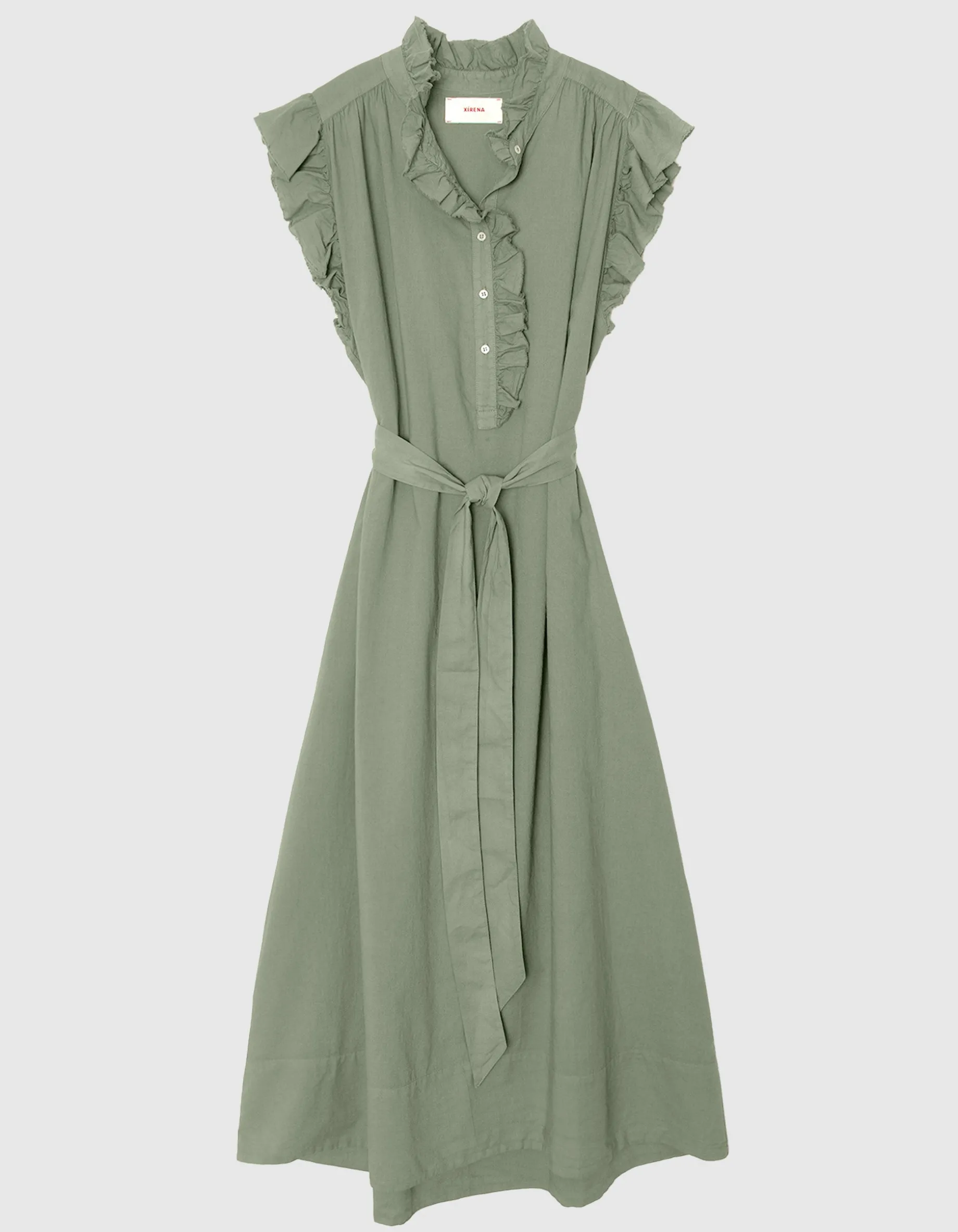 Kurzarm-Kleid April mit Bindegürtel