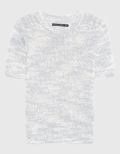 Kurzarm-Strickpullover