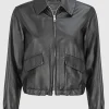Lammleder-Jacke mit Zipper