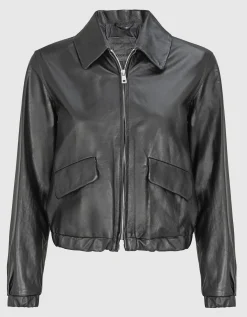 Lammleder-Jacke mit Zipper