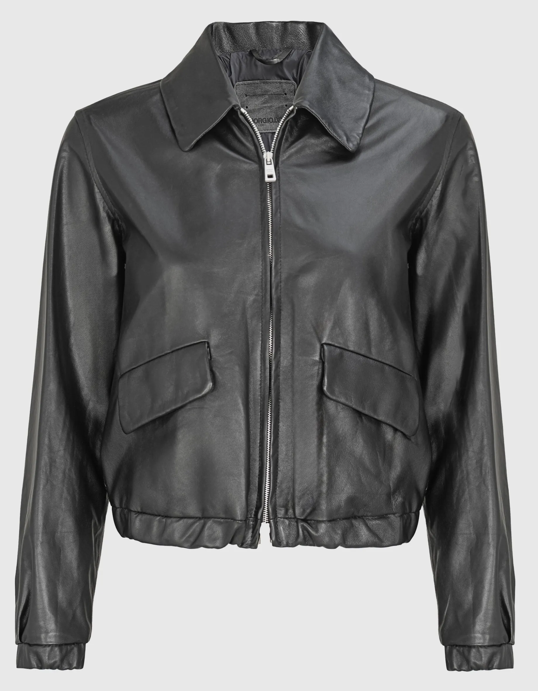 Lammleder-Jacke mit Zipper