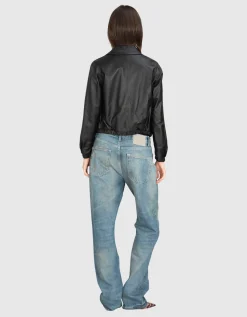 Lammleder-Jacke mit Zipper