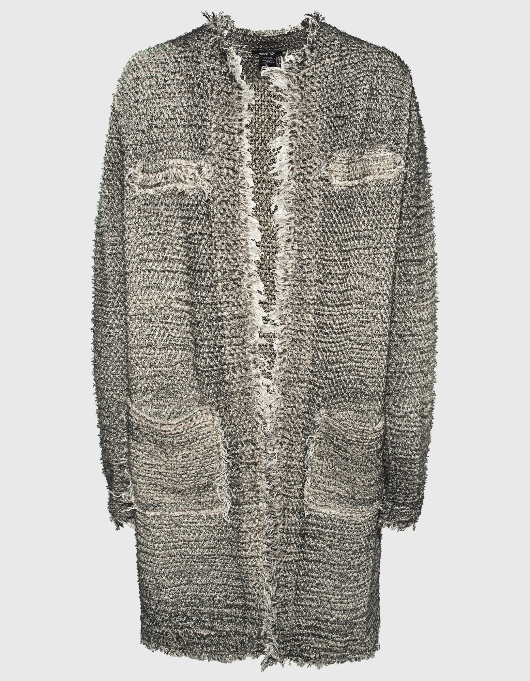 Langer Bouclé-Cardigan