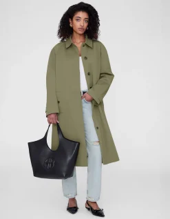Leder Tote Lili mit Label-Prägung Lili