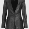 Leder-Blazer