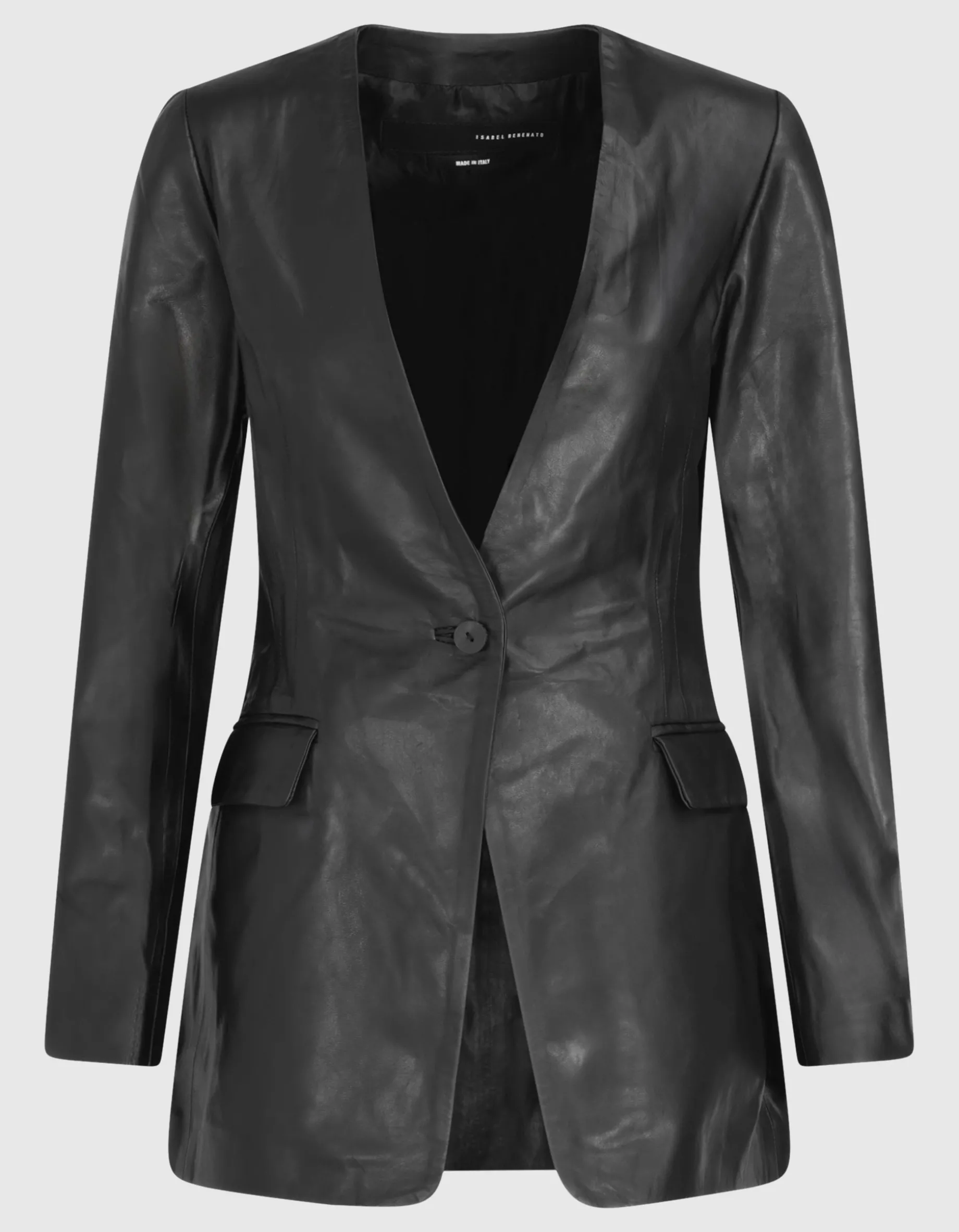 Leder-Blazer