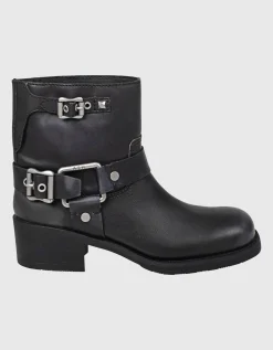 Leder-Boots mit Schnallen