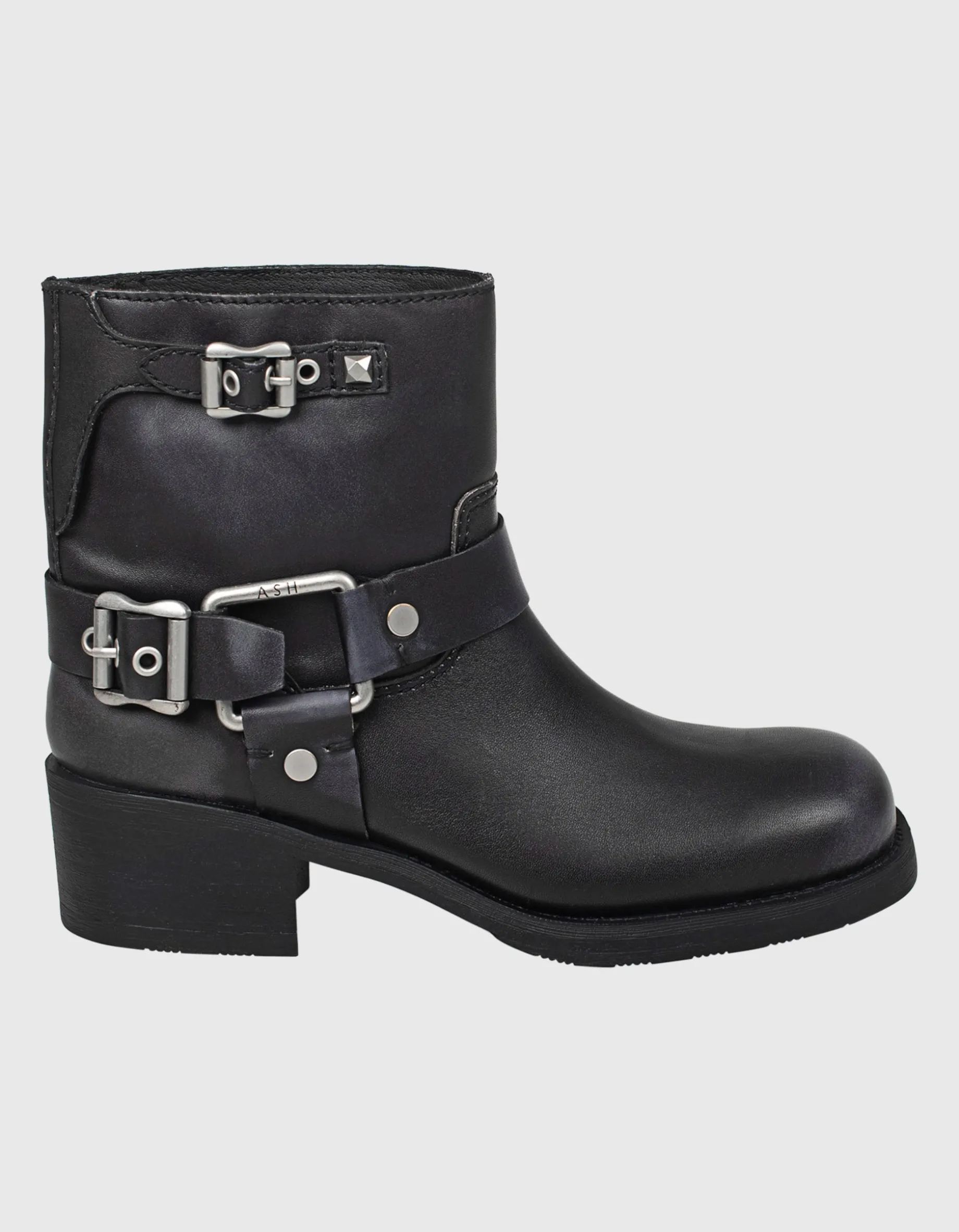 Leder-Boots mit Schnallen