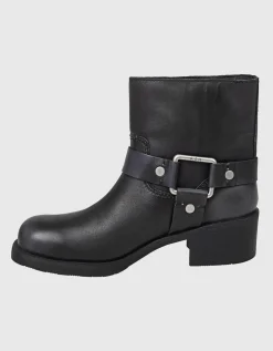 Leder-Boots mit Schnallen