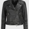 Leder-Jacke im Biker-Stil