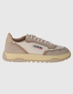 Leder-Sneaker Wildpace mit Netz-Details