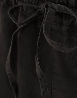 Leinen Bermuda-Shorts mit elastischem Bund