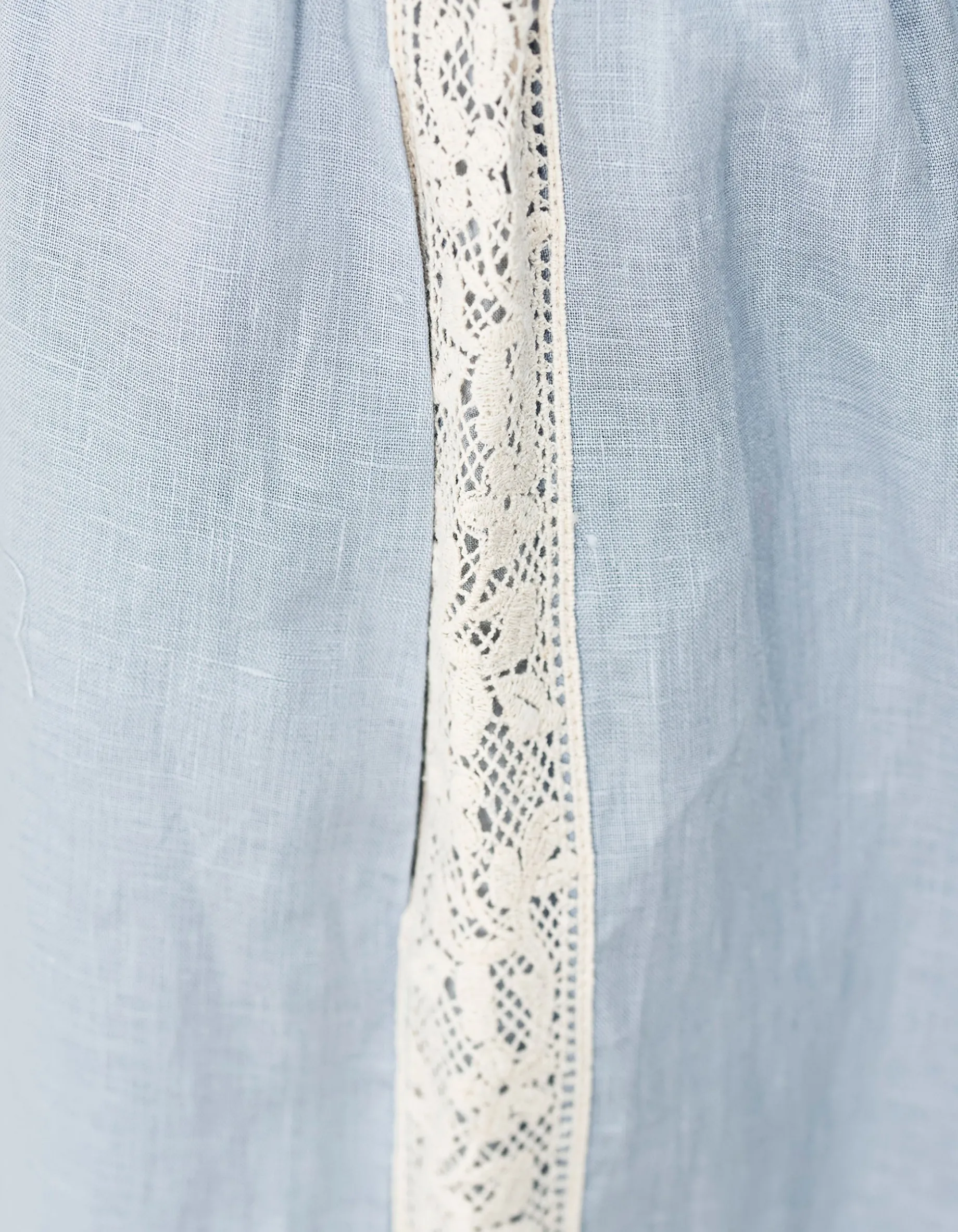 Leinen Hose Everley mit Spitzen-Detail
