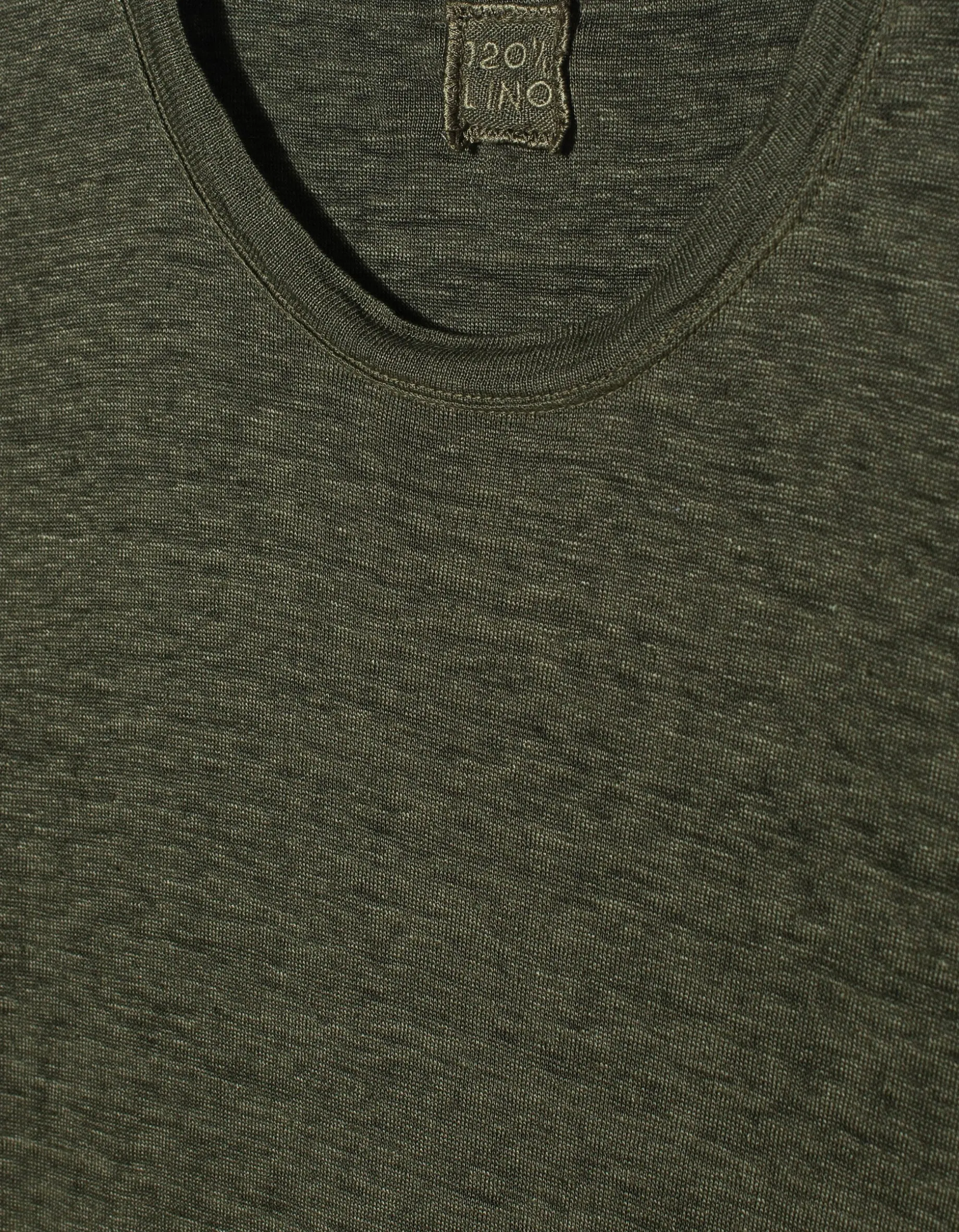 Leinen T-Shirt mit Rundhalsausschnitt