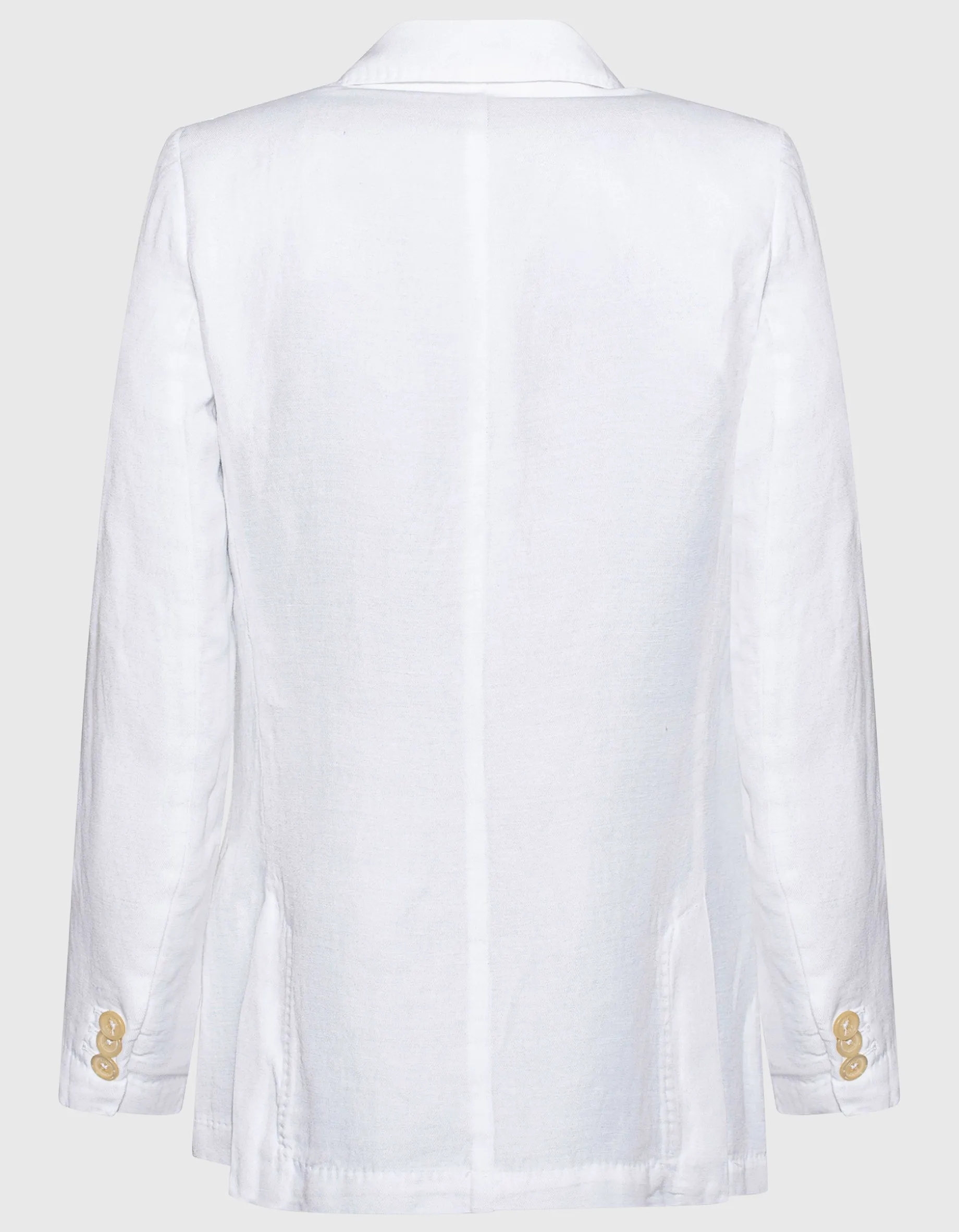 Leinen-Mix Blazer mit Schulterpolstern