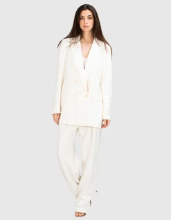 Leinen-Mix Bundfaltenhose Samdra