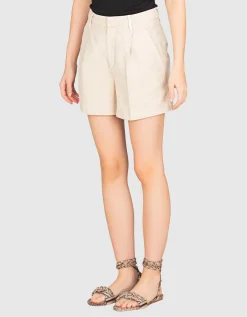 Leinen-Mix Bundfalten-Shorts Lori