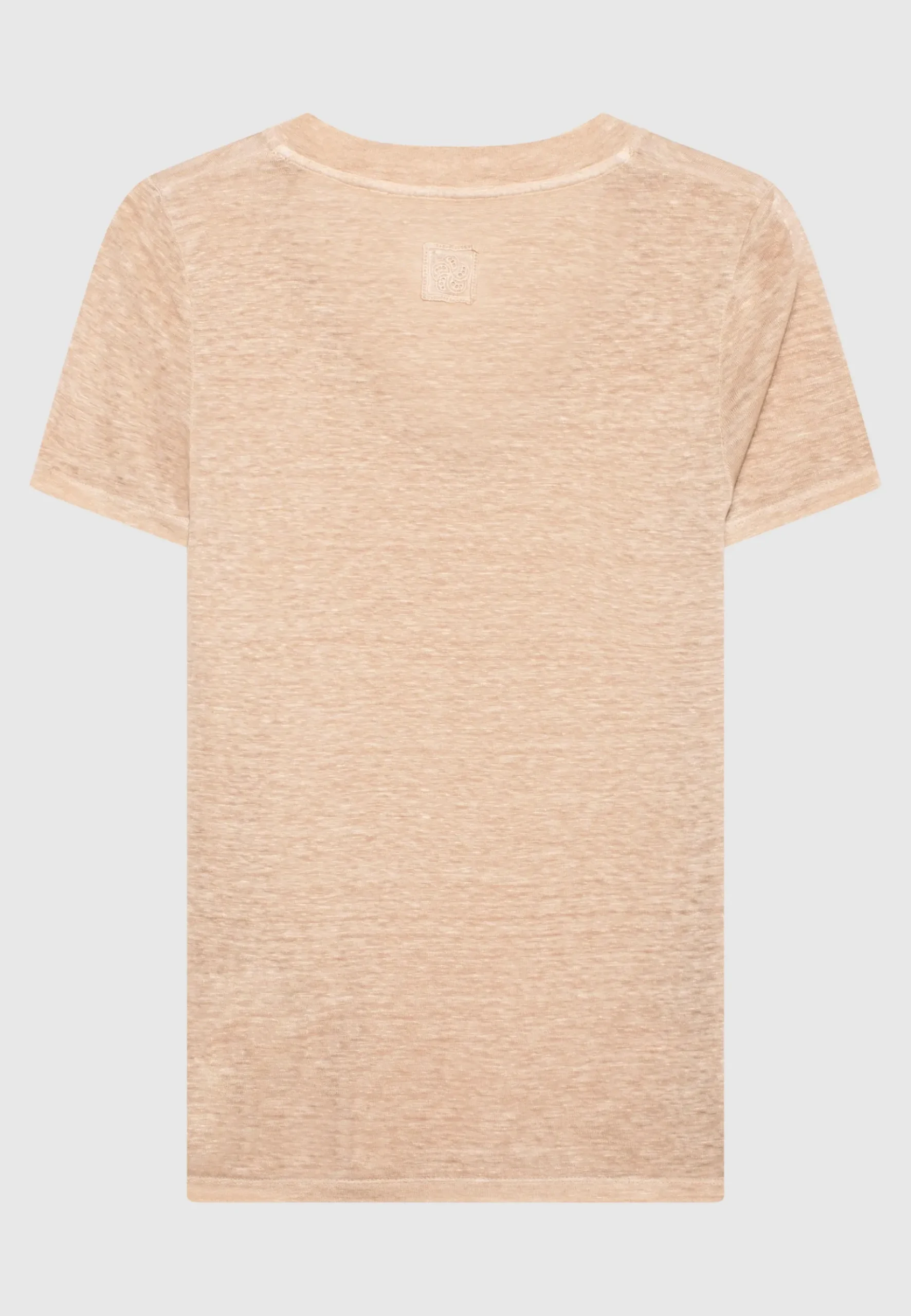 Leinen-Shirt mit V-Ausschnitt