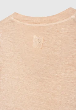 Leinen-Shirt mit V-Ausschnitt