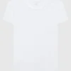 Leinen-T-Shirt mit Rundhalsausschnitt