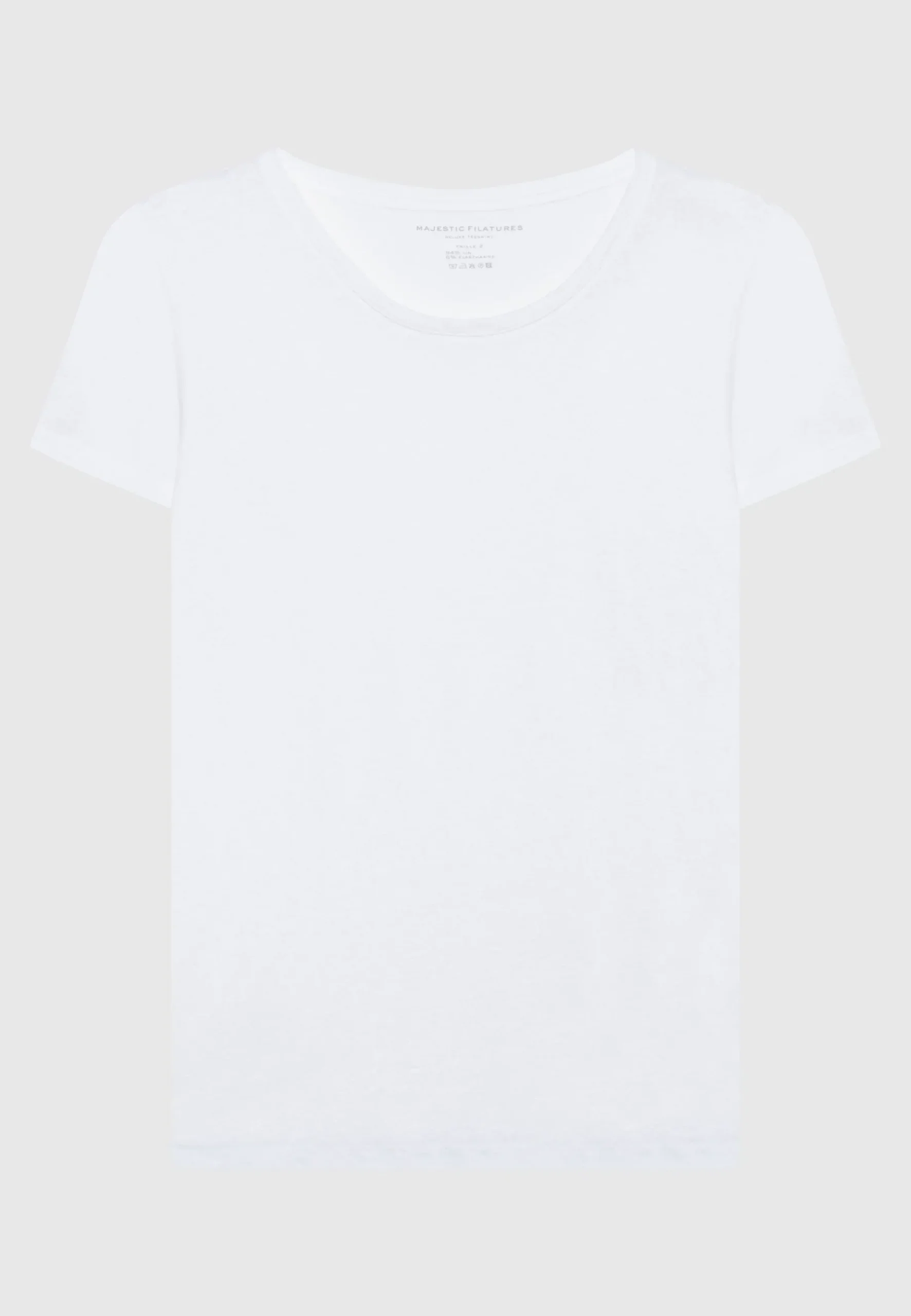 Leinen-T-Shirt mit Rundhalsausschnitt