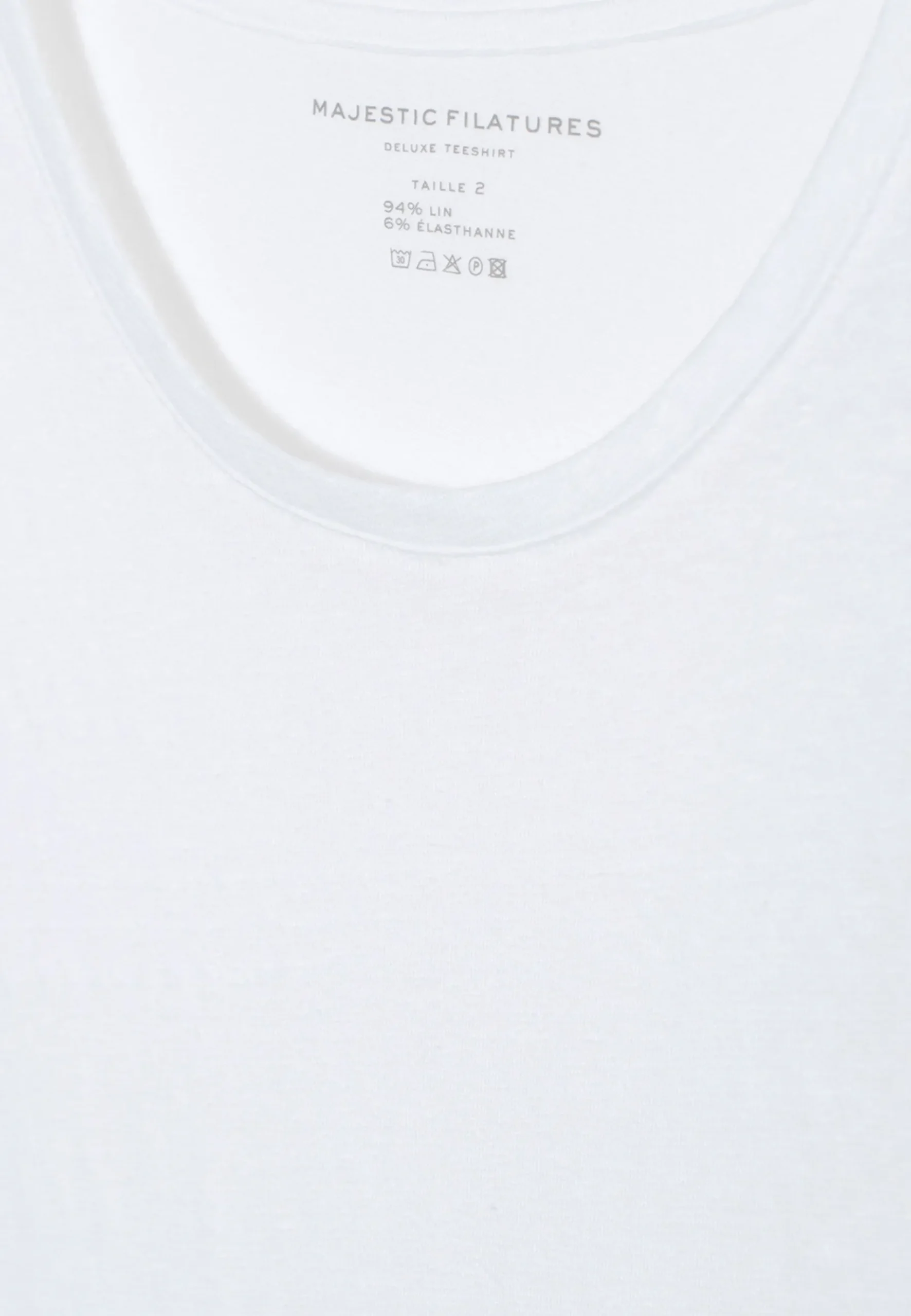 Leinen-T-Shirt mit Rundhalsausschnitt