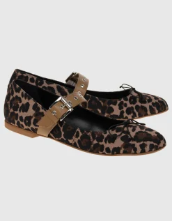 Leo-Ballerinas mit verstellbarem Riemen