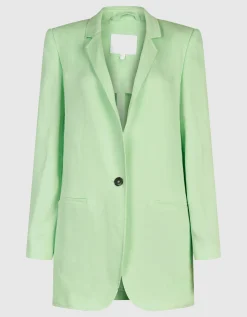 Long-Blazer mit Paspeltaschen